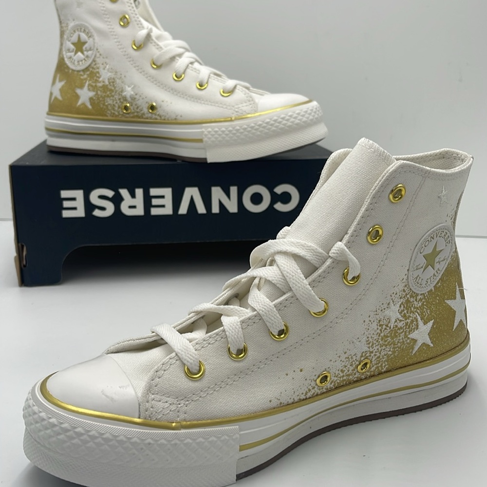 Converse WMNS High-Top Sneakers A12877C
CTAS EVA LIFT HI
VINTAGE WHITE/GOLD - Picture 15 of 16